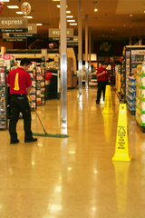 mopping middle floor area